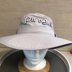 PING Ladies Boonie Hat with a wide brim, 3D embroidery & ponytail opening NEW